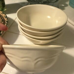 Pfaltzgraff  Cream Tea Rose Soup/Cereal Bowls